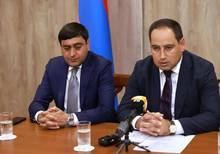 ՀՀ տարածքային կառավարման և ենթակառուցվածքների նախարար Դավիթ Խուդաթյանն պաշտոնապես ներկայացրեց նորանշանակ մարզպետ Վահրամ Խաչատրյանին ՀՀ տարածքային կառավարման և ենթակառուցվածքների նախարար Դավիթ Խուդաթյանն պաշտոնապես ներկայացրեց նորանշանակ մարզպետ Վահրամ Խաչատրյանին